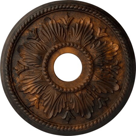 Edinburgh Ceiling Medallion (Fits Canopies up to 5 1/8"), 18 1/8"OD x 3 1/2"ID x 2 3/4"P, Rust